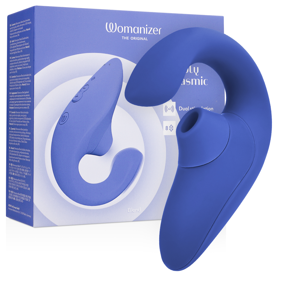 Womanizer Blend Rabbit Vibrador Dual Estimulación Pleasure Air Azul