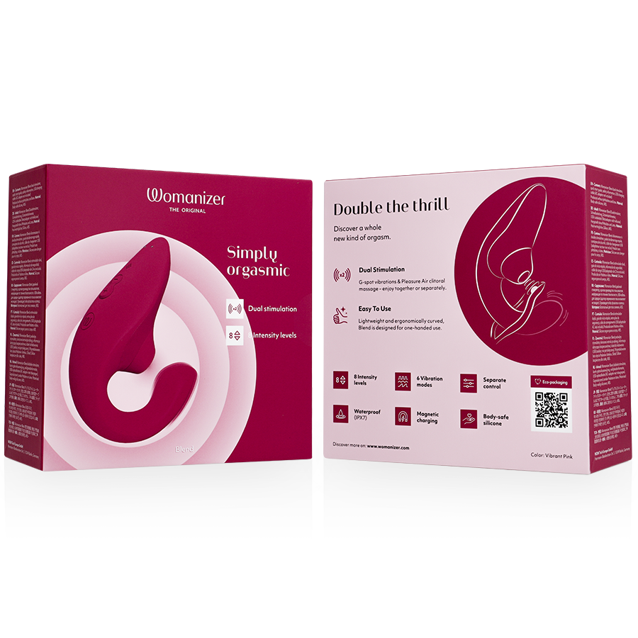 Womanizer BLEND - Estimulador Dual Clítoris y Zona G Rosa Vibrante