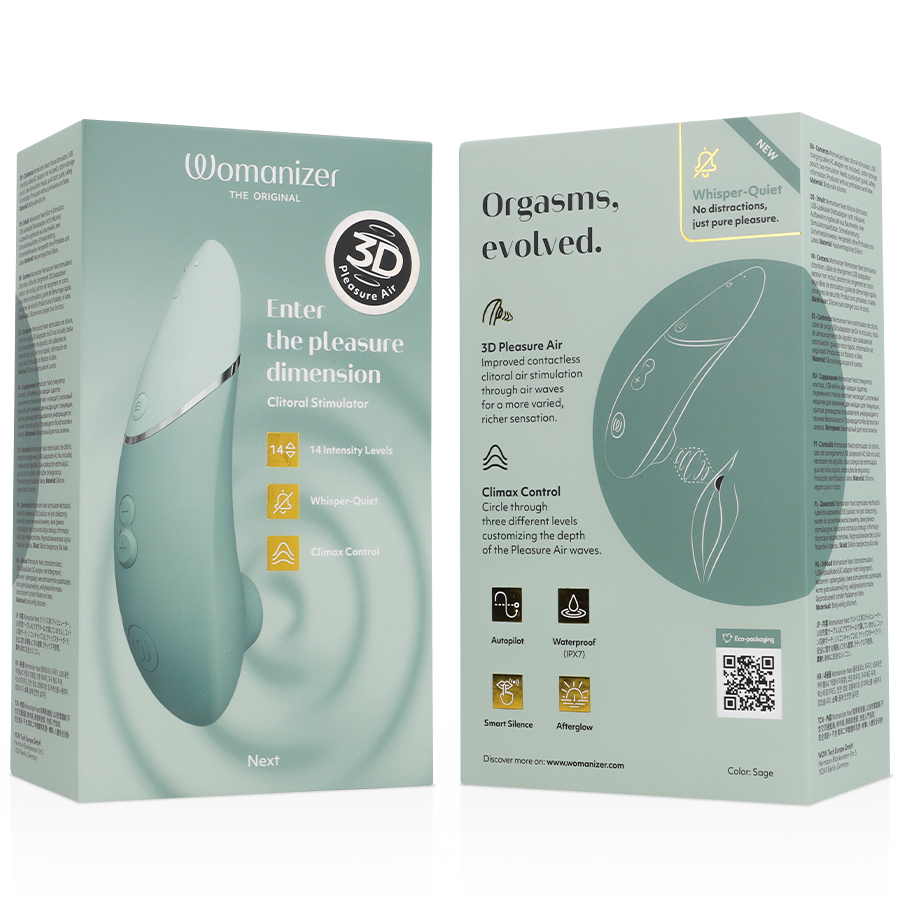 Vibrador Womanizer WOM180-GREEN Verde - Silicona Resistente al Agua