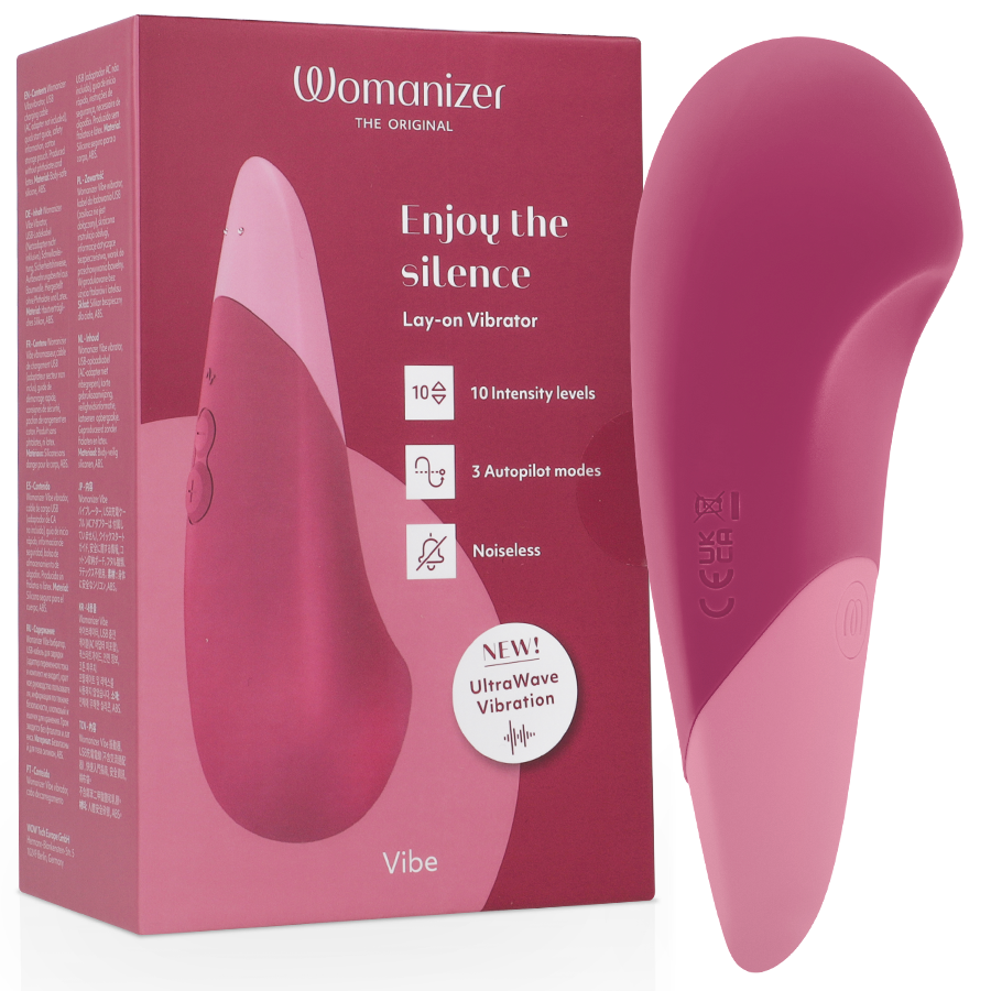 Womanizer Vibe Lay-On Silent Vibrator Dusky Pink