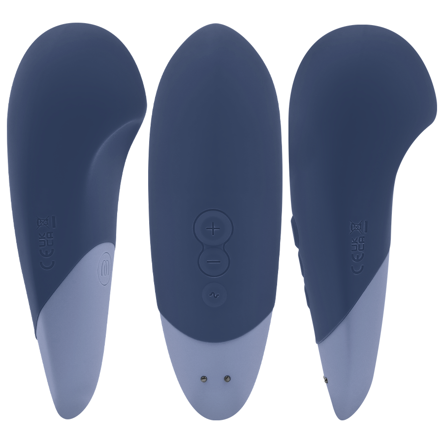 Womanizer Vibe Lay-On Silent Vibrator Azul Oscuro