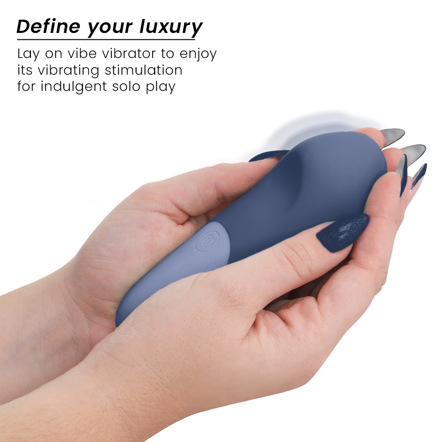 Womanizer Vibe Lay-On Silent Vibrator Azul Oscuro