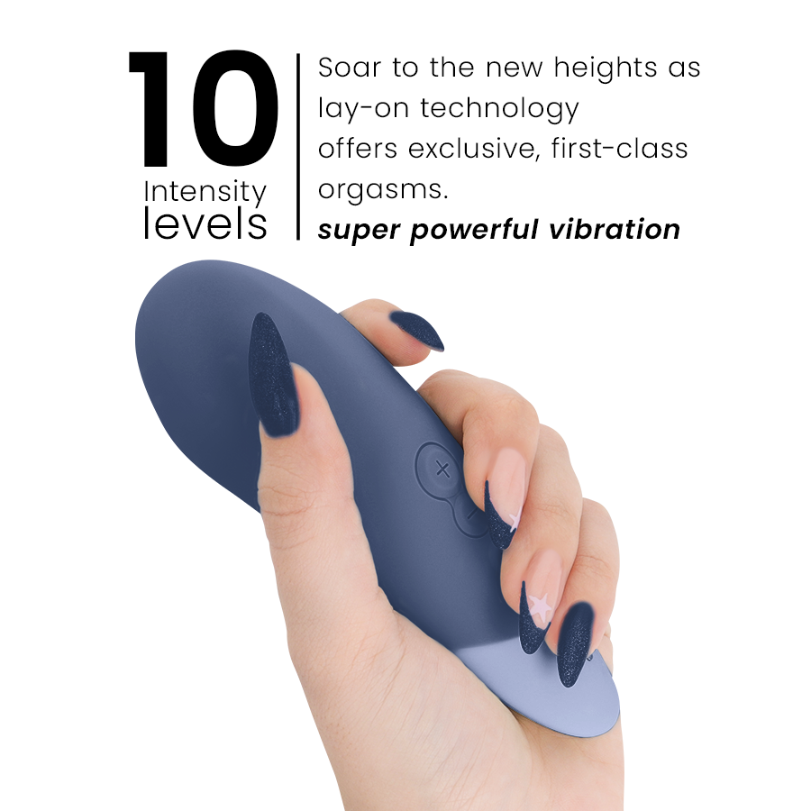Womanizer Vibe Lay-On Silent Vibrator Azul Oscuro