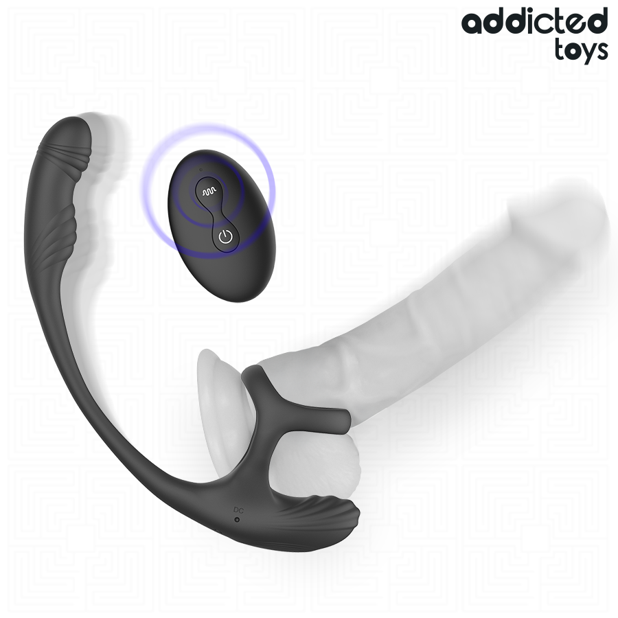 Addicted Toys - Plug Anal con Vibración y Estimulador de Testículos