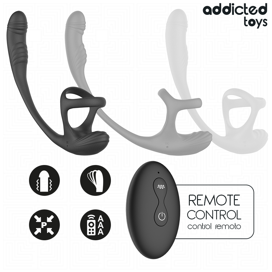 Addicted Toys - Plug Anal con Vibración y Estimulador de Testículos