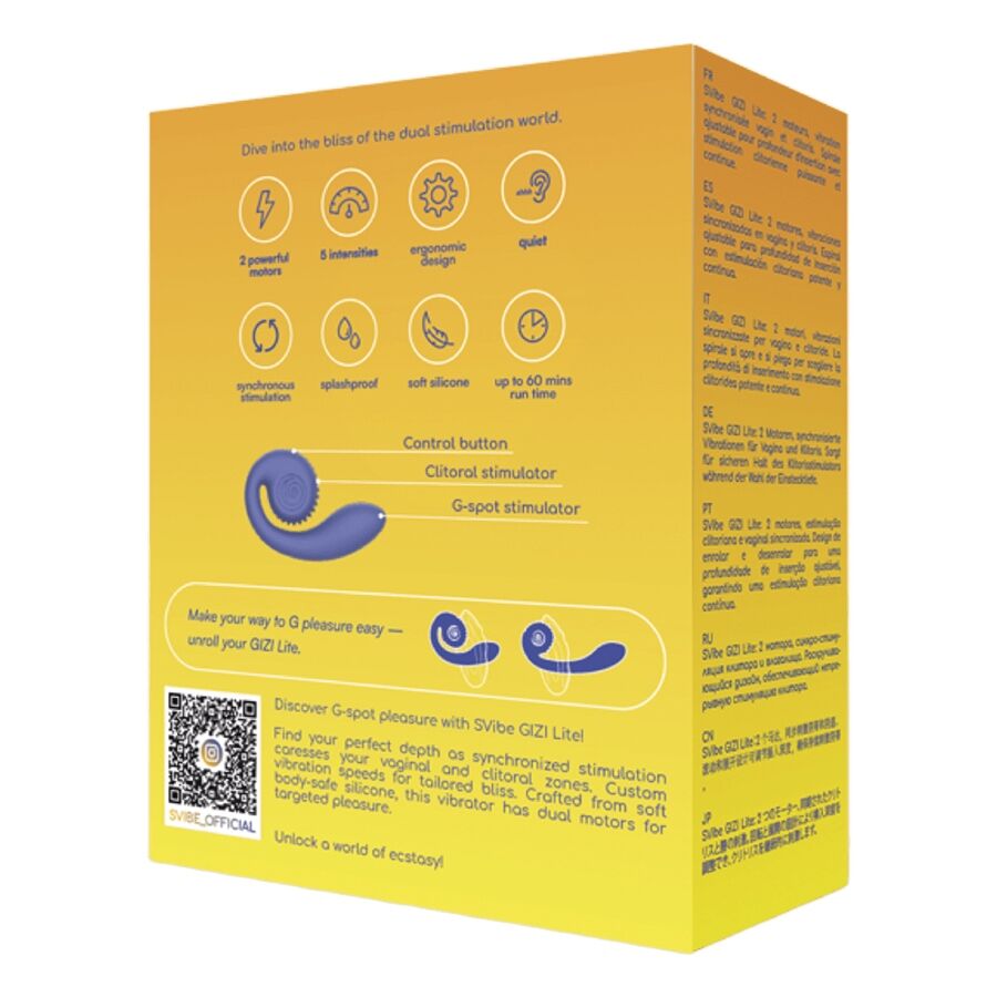 Snail Vibe Gizi Lite - Vibrador Dual Estimulación G-Spot y Clítoris