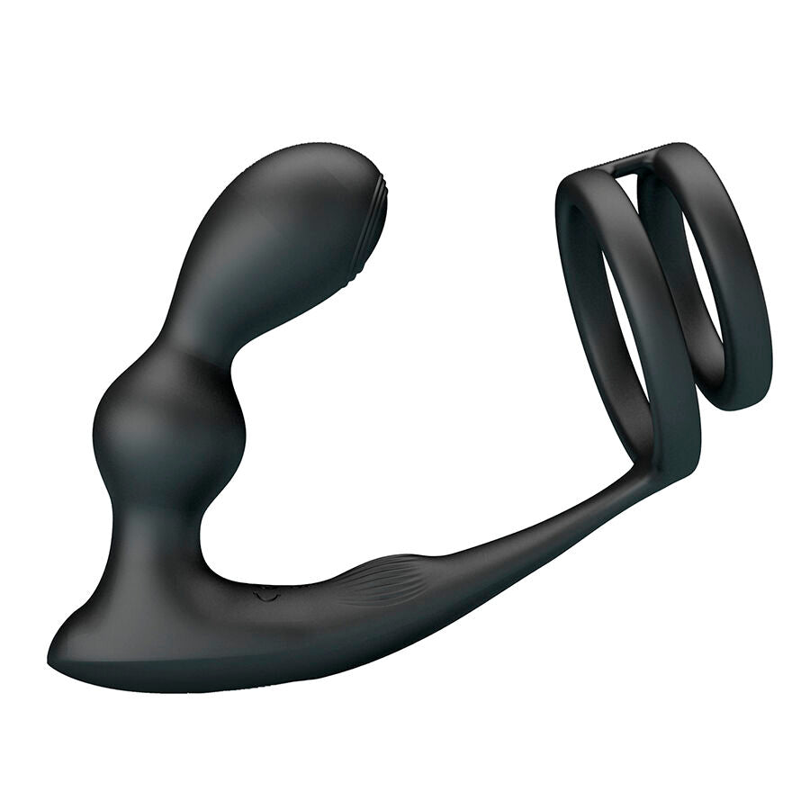 Mr Play - Plug Anal Vibrador con Anillo Peneano y Control Remoto