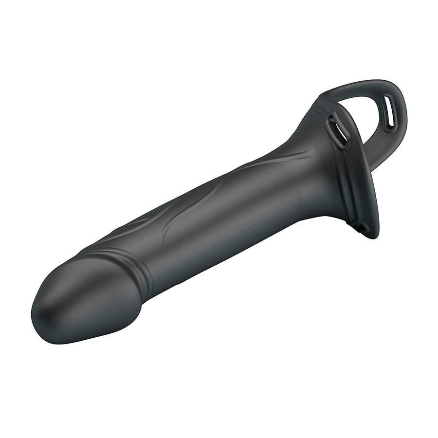 Pretty Love Landon Black Vibrating Strap-On