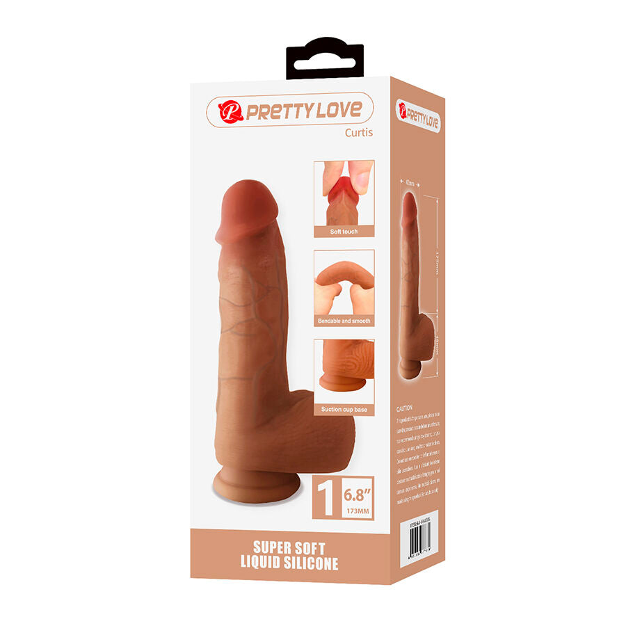 Pretty Love Curtis - Dildo Realista con Ventosa 17.3 cm
