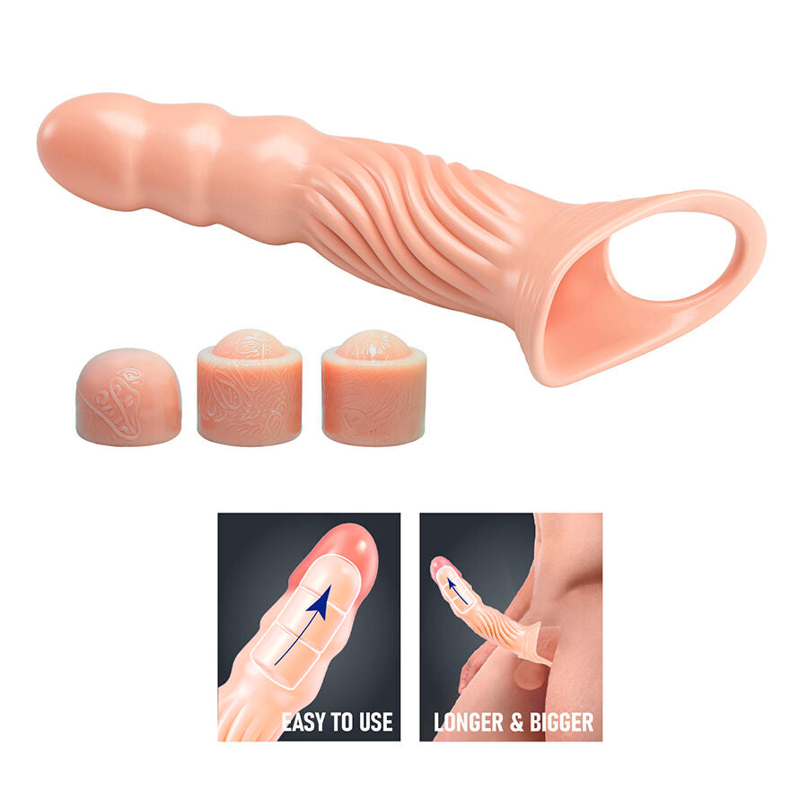Pretty Love Textured Penis Sheath with Extenders