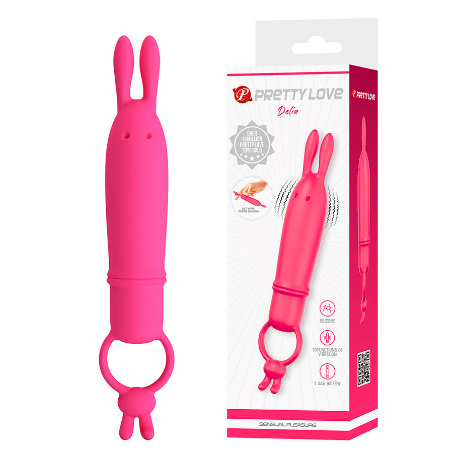 Pretty Love Delia Rabbit Vibrator con Anillo de Resistencia