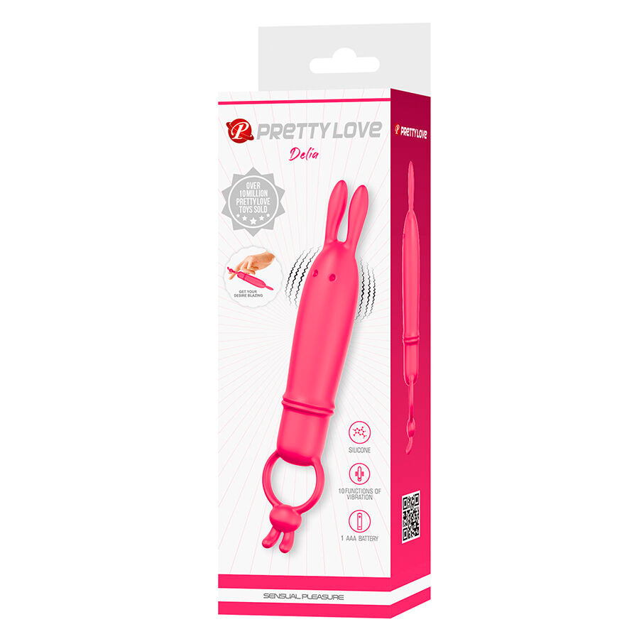 Pretty Love Delia Rabbit Vibrator con Anillo de Resistencia