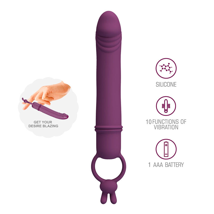 Pretty Love Cora - Vibrador con Forma de Pene y Anillo de Resistencia