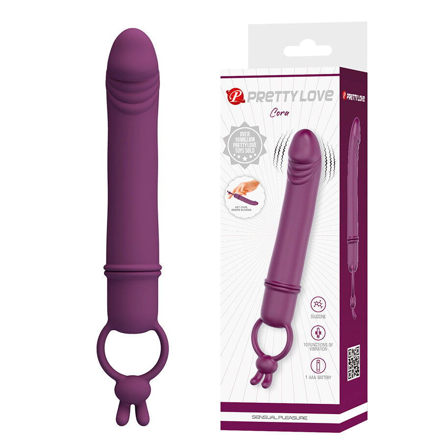 Pretty Love Cora - Vibrador con Forma de Pene y Anillo de Resistencia