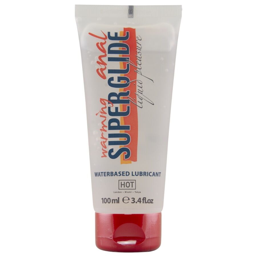 Hot Anal Superglide Warming Liquid Pleasure Lubricante Base Agua 100 ml