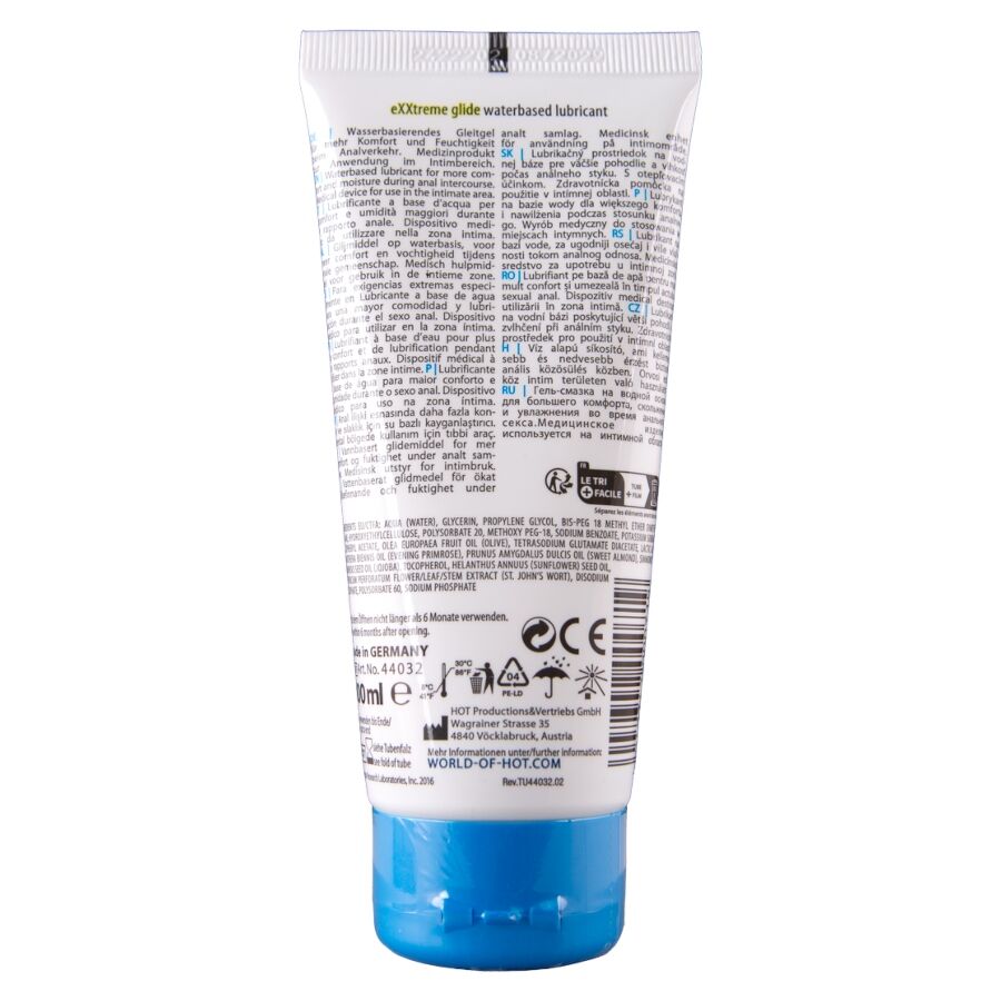 Hot Exxtreme Glide Lubricante Base Agua + Comfort Oil A+ 100 ml