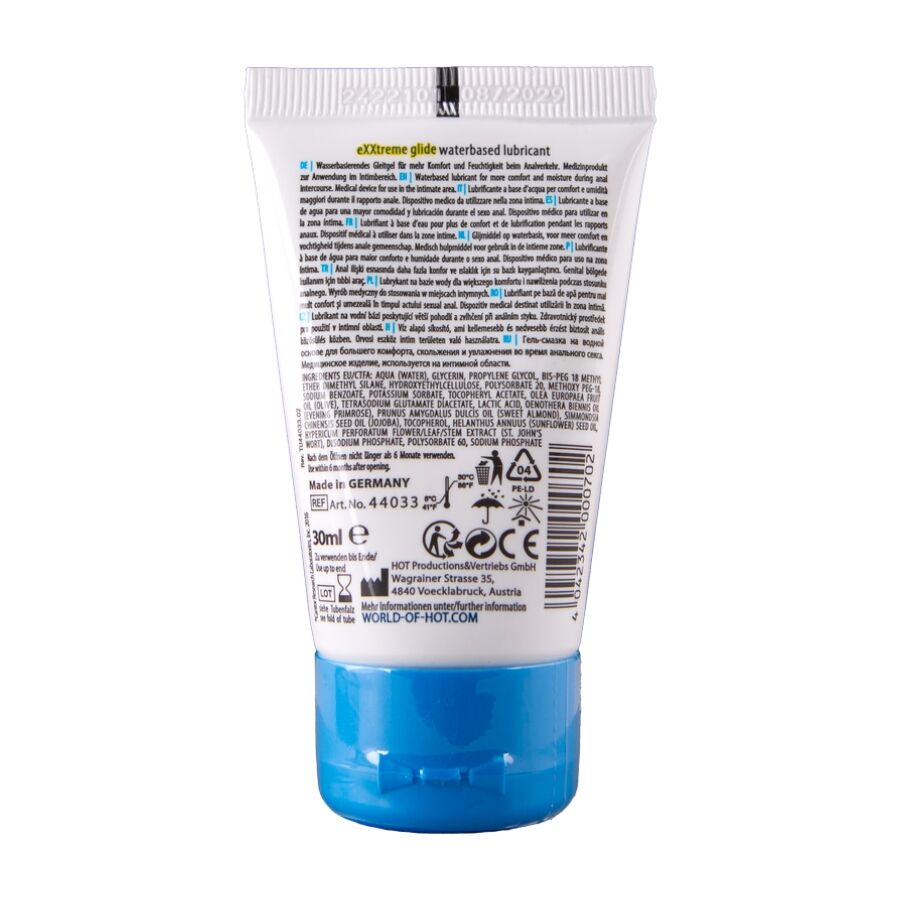 Hot Exxtreme Glide Lubricante Waterbased + Comfort Oil A+ 30ml