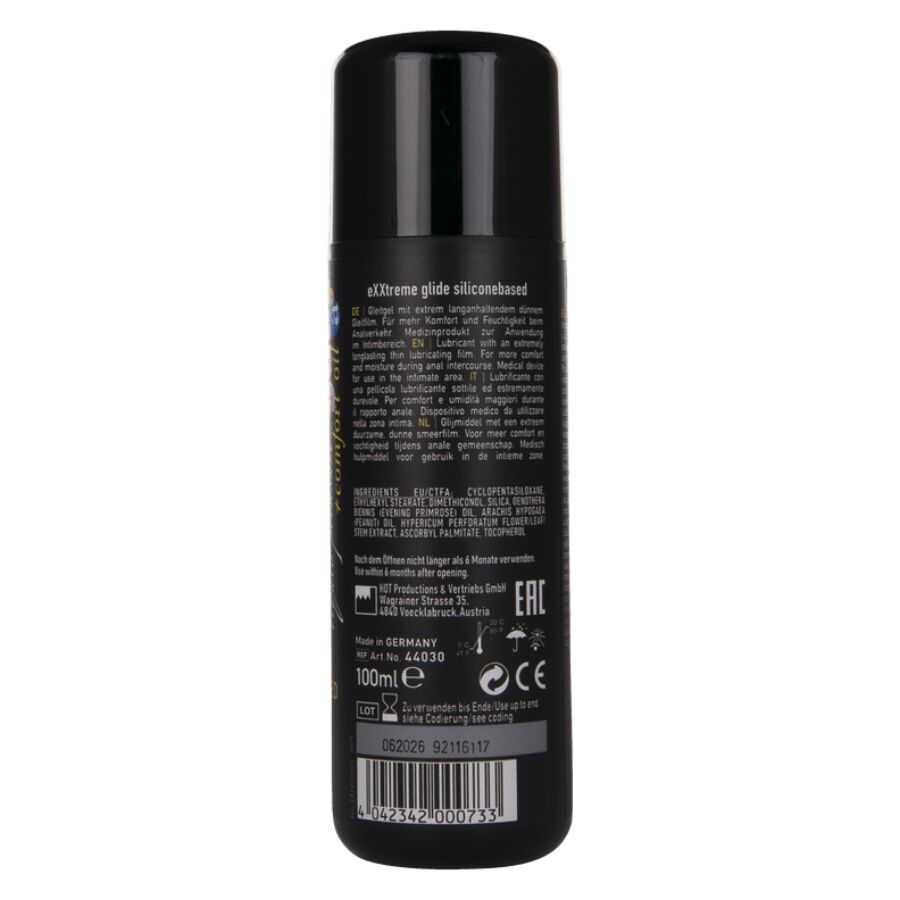 HOT Exxtreme Glide Lubricante a Base de Silicona + Comfort Oil A+ 100 ml