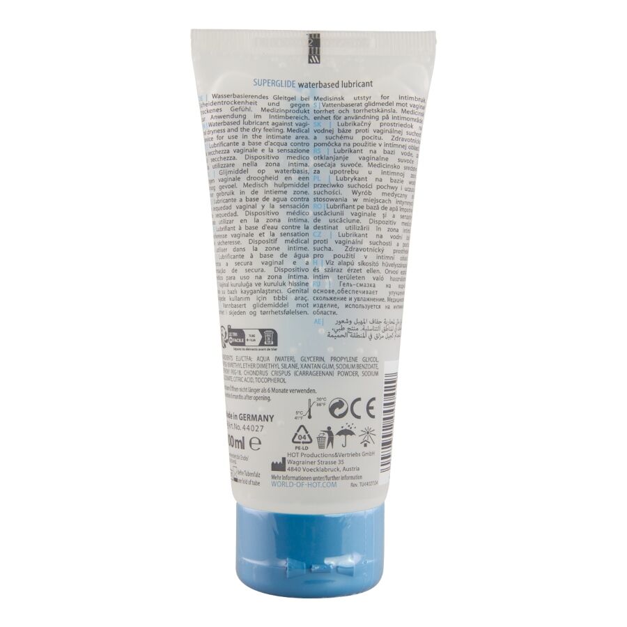 Hot Superglide Liquid Pleasure Lubricante Base Agua 100 ml