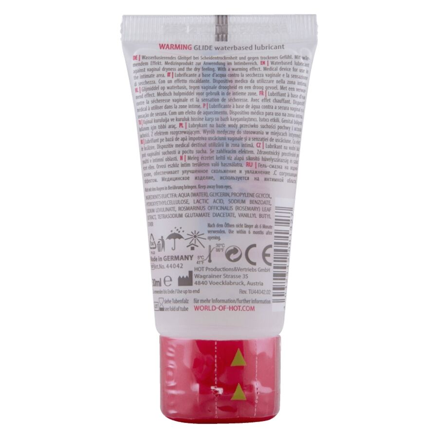 Hot Warming Glide Lubricante Íntimo a Base de Agua 30 ml