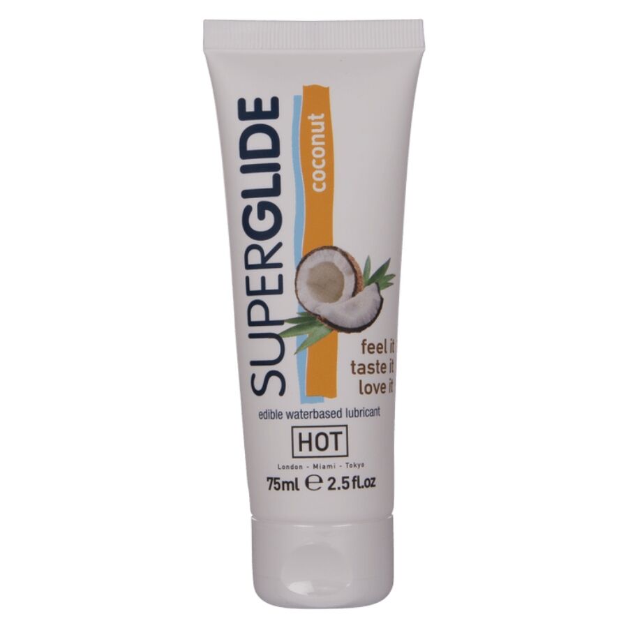 Hot Superglide Lubricante Comestible a Base de Agua Coco 75 ml