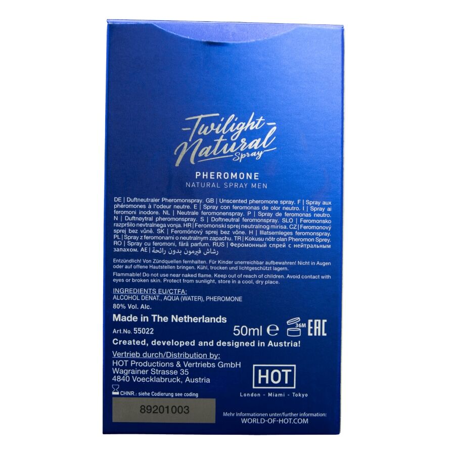 HOT Twilight Pheromone Natural Spray Men 50ml - Atractivo Discreto