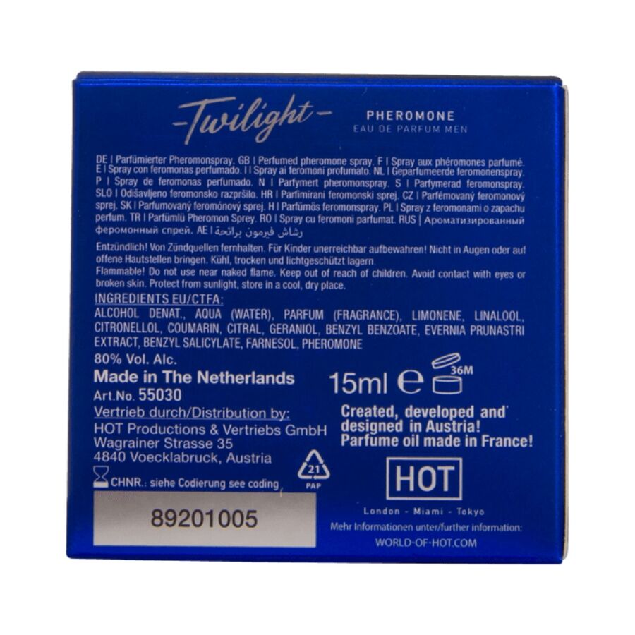 HOT Twilight Pheromone Parfum Men 15 ml - Fragancia Masculina con Feromonas