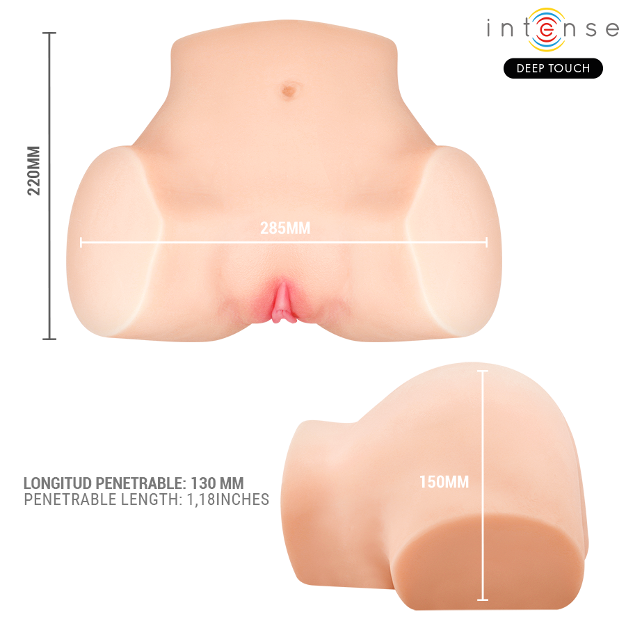 Intense Deep Touch - Masturbador Vaginal con Succión, Calor, Vibración y Efectos de Voz