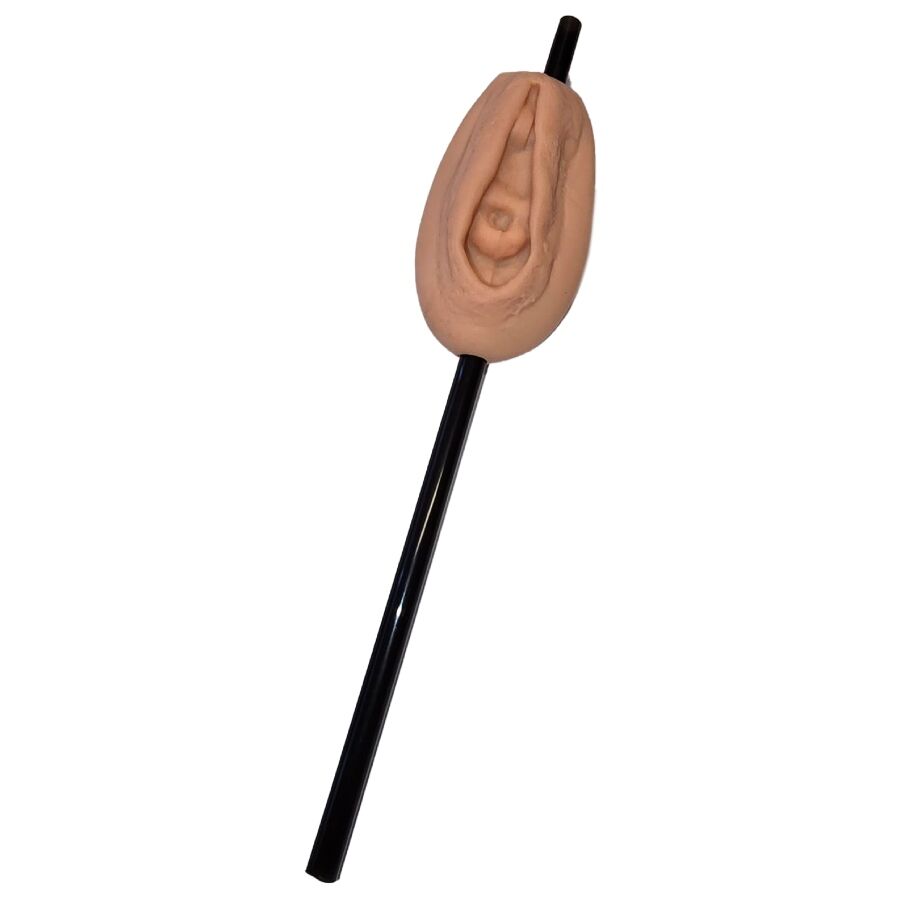 Diablo Picante - Pajita Vaginal Tono Claro | Accesorio Divertido para Fiestas