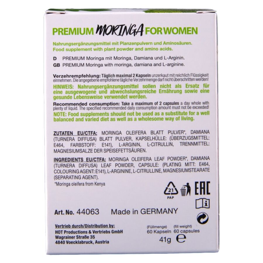 Hot Moringa Women Caps - 60 Cápsulas