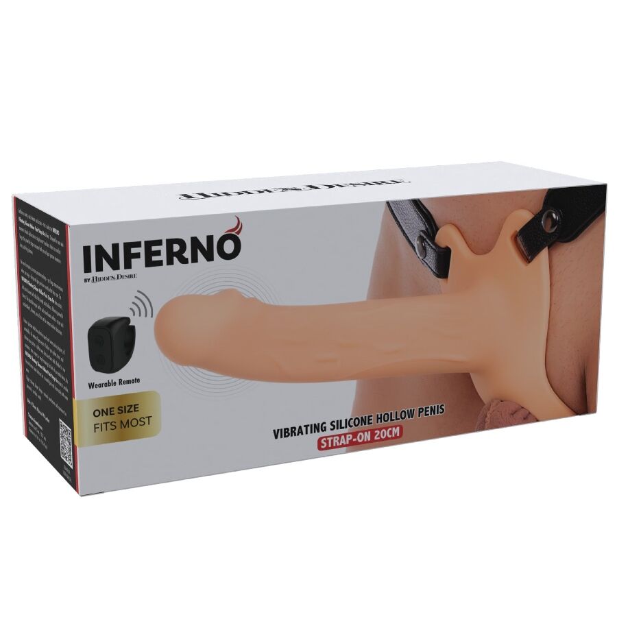 Hidden Desire Inferno Vibrating Penis Sleeve Strap-On 20 cm