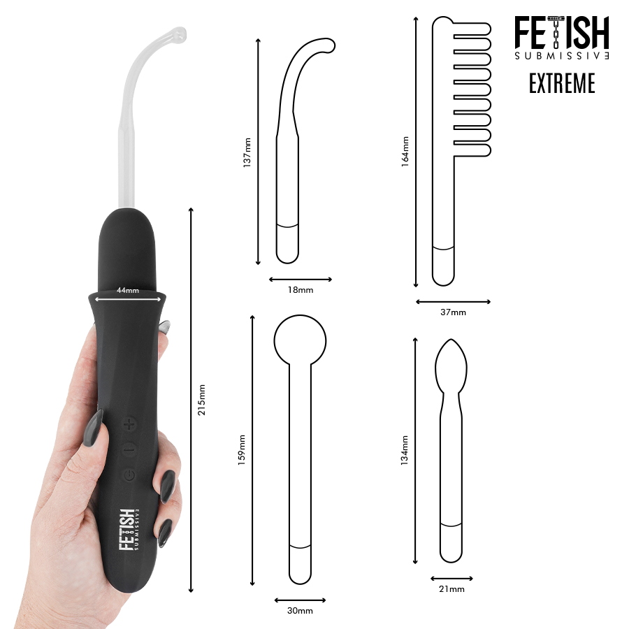 Fetish Submissive High Frequency Electrostimulation Wand