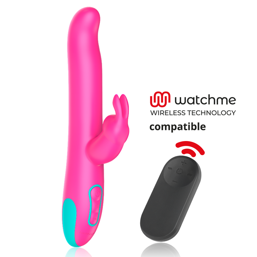 Happy Loky Pluto Rabbit Vibrator & Rotator con Control Remoto WatchMe