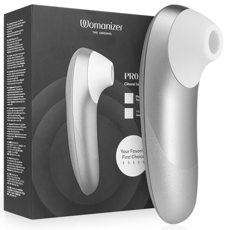 Womanizer Pro Vibrant Estimulador de Clítoris Gris Plata