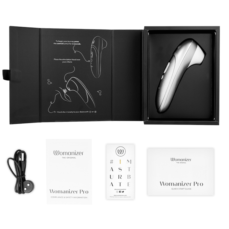 Womanizer Pro Vibrant Estimulador de Clítoris Gris Plata