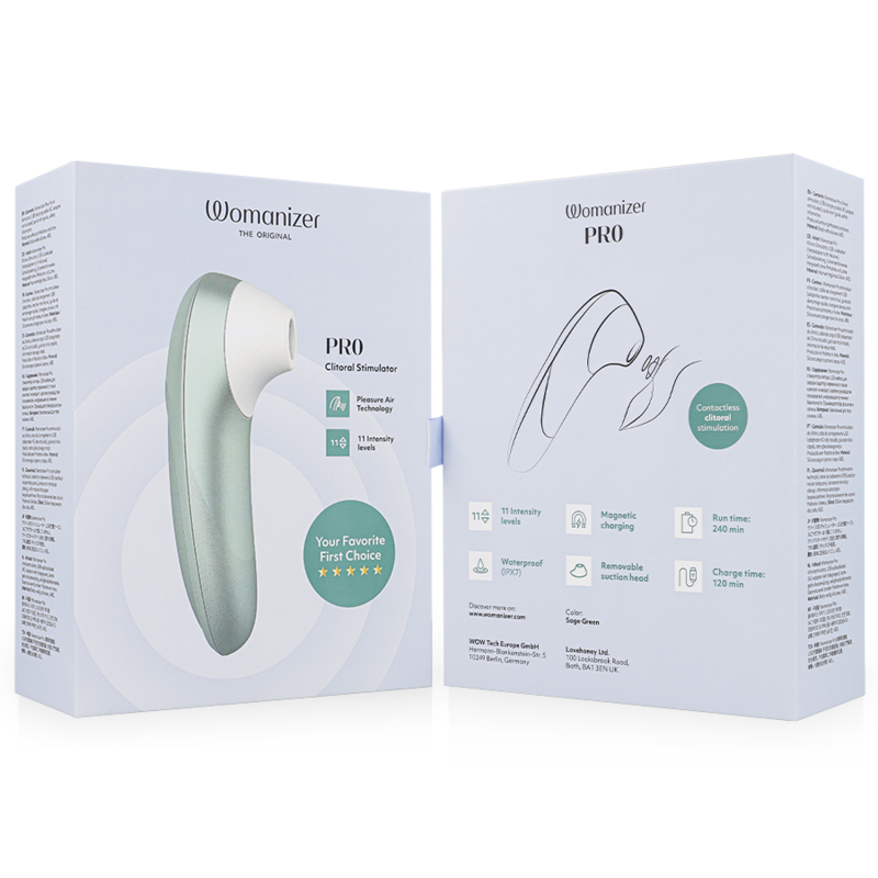 Womanizer Pro Vibrant Estimulador de Clítoris Sage Green