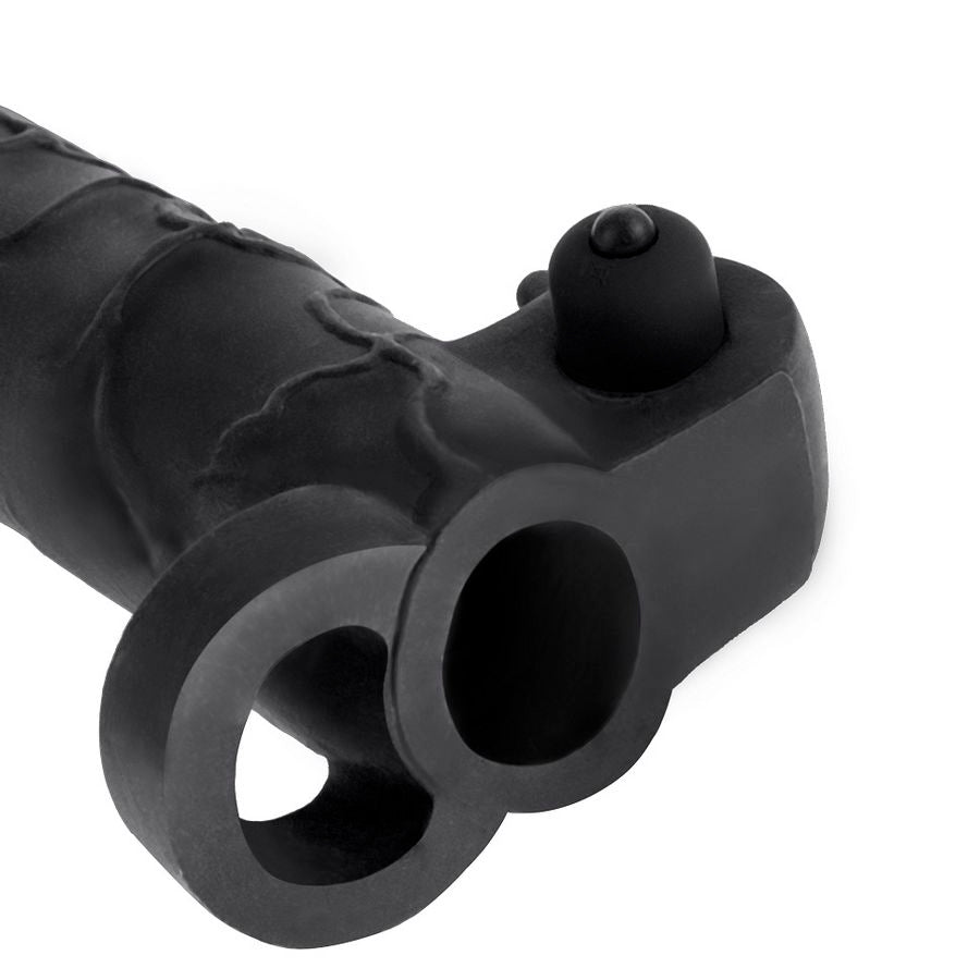 Extensión con Vibrador Real Feel 2 Negro