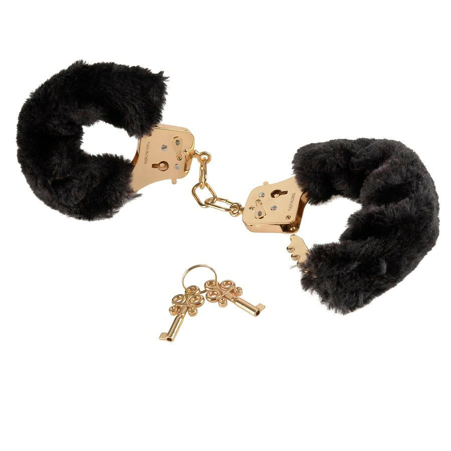Fetish Fantasy Gold Deluxe Furry Cuffs - Esposas de Lujo con Forro Aterciopelado