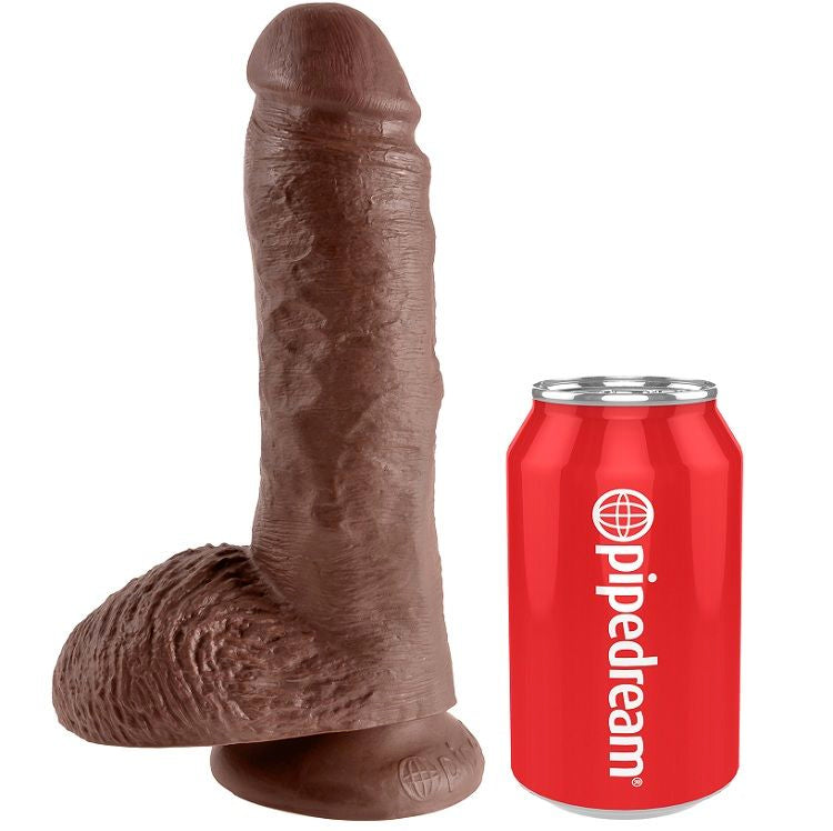 King Cock Pene Realista con Testículos 20.5 cm Marrón