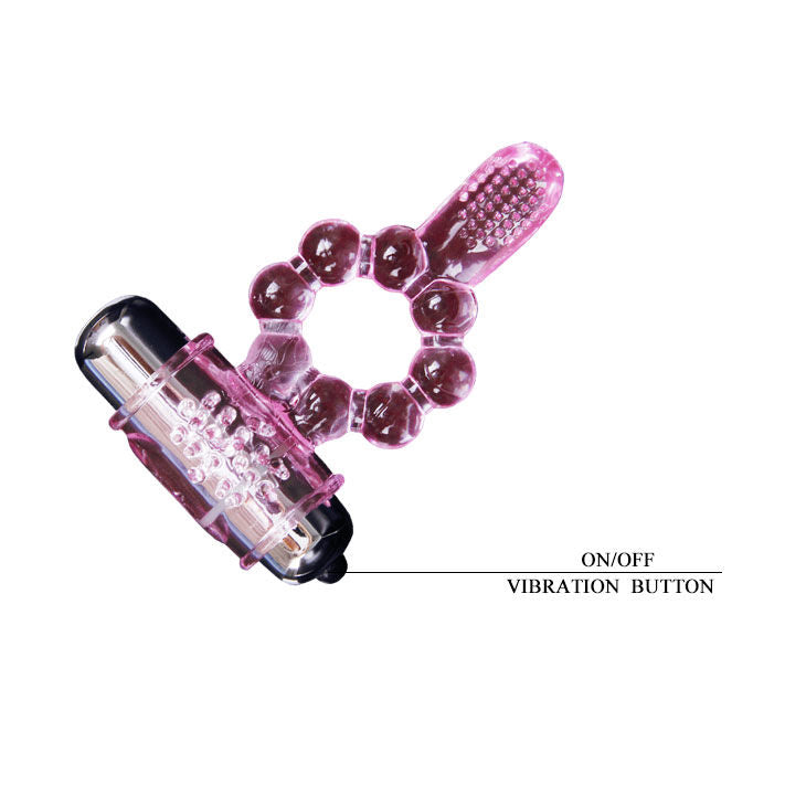 Anillo Vibrador de Silicona BAILE - 10 Ritmos con Vibración Rosa