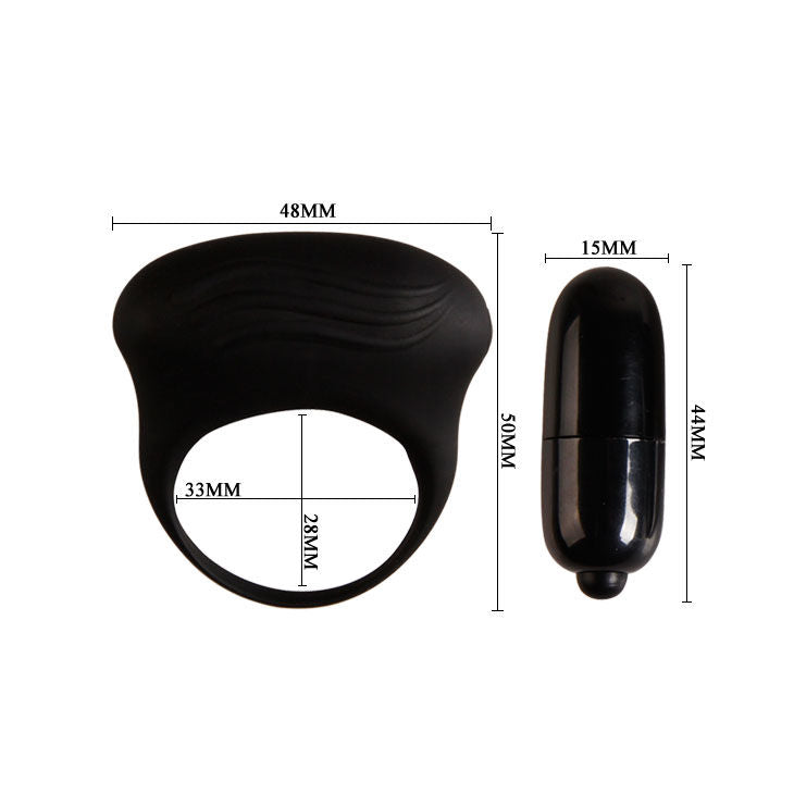 Pretty Love Bertram Black Vibrator Ring