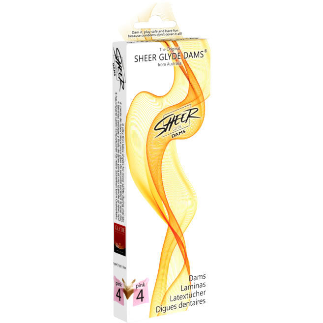 Sheer Glyde Dams Láminas Látex Oral Sex Strawberry