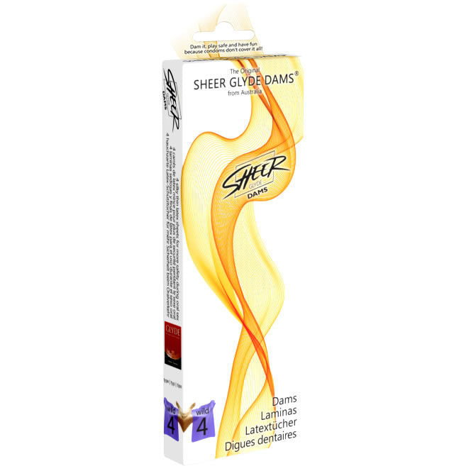 Sheer Glyde Dams - Láminas de Látex para Sexo Oral Sabor Frambuesa Silvestre