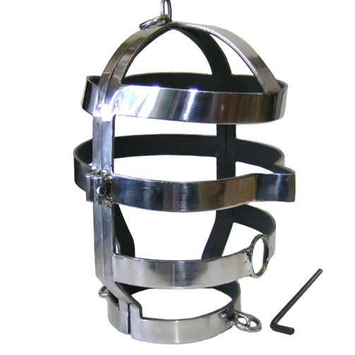 Máscara BDSM de Acero con Collar - Metal Hard