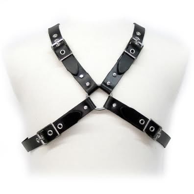 Leather Body Black Buckle Harness - Arnés de Cuero para Hombre