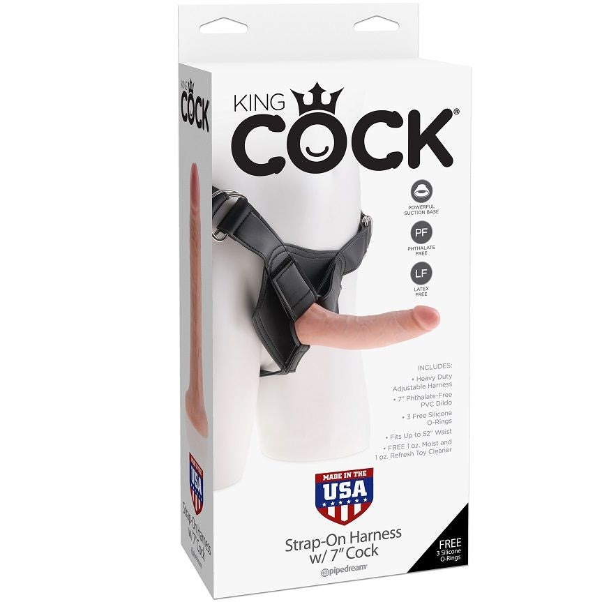 King Cock Harness with Realistic Penis 17.8 cm