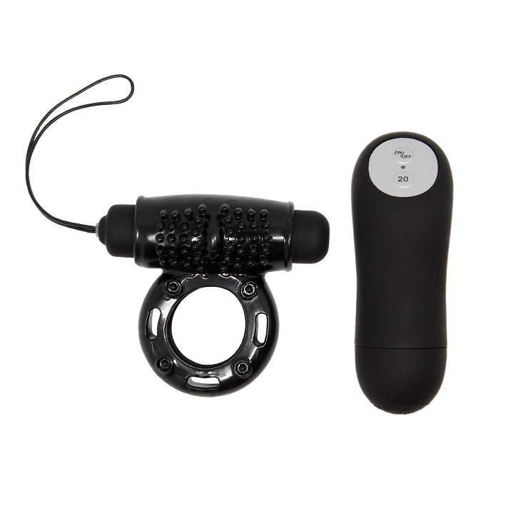 Anillo Vibrador Control Remoto BAILE FOR HIM 20V Negro