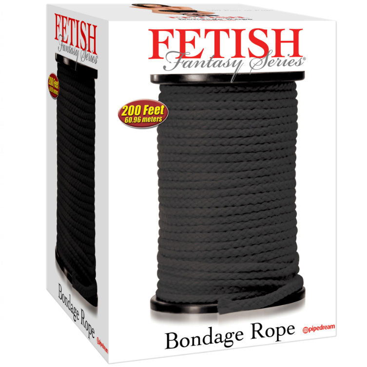 Cuerda de Bondage Fetish Fantasy Series - Seda Japonesa 60.96m Negro