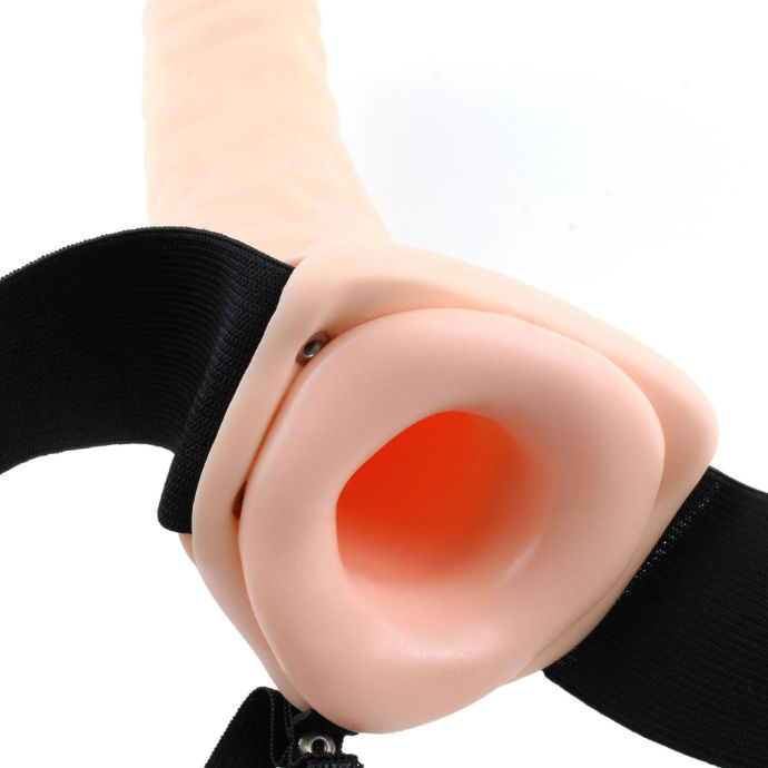 Fetish Fantasy Series Strap-On Vibrador Hueco 19 cm Marrón