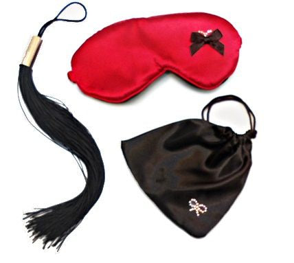 Inedit Dominatrix Whip Kit - Látigo con Antifaz y Bolsa de Satén